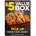 Dominos - Value Box $5 Pick-Up (code)