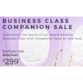 Virgin Australia - Business Class Companion Sale: Fly to Sydney $299; New Zealand $439; Hong Kong $2859; USA $5499