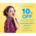 Visiondirect - 24 hour Flash Sale - 10% OFF Glasses, Sunglasses &amp; Contacts (code)