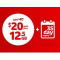 Vodafone - $40 12.5GB Data  Unlimited Calls &amp; Text Combo Starter Pack, Now $20
