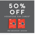 Target - 50% Off $30 &amp; $40 Vodafone Sim Cards