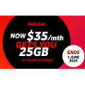 Vodafone - Endless Data: $5 Off $40 Unlimited Talk &amp; Text 25GB Red Plus SIM Plan, Now $35 (First 12 Months Only)