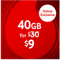 Vodafone - $30 40GB Unlimited Talk &amp; Text Prepaid Plus Starter Pack $9 (Online Only)