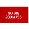 Vodafone - Unlimited Talk &amp; Text 200GB Mobile Data Plan $55 (Bonus 140GB Data)
