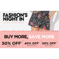 Crossroads - Vogue Fashion Night Spend &amp; Save Offers: Buy 1 Get 30% Off; Buy 2 Get 40% Off; Buy 3 Get 50% Off  