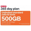 Kogan - 40% Off Unlimited Calls &amp; Text 500GB 365 Days FLEX Plan, Now $180 (code)! Was $300
