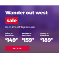 Virgin Australia - Wander Out West Sale: Up to 30% Off Domestic Flight Fares