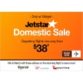 Jetstar - 48 Hours Flash Sale: Domestic One-Way Flights from $38 @ Webjet