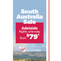 Virgin Australia - Fly to Adelaide from $79 One-Way @ Webjet