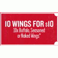 Pizza Hut - 10 Wings for $10 (code)! 2 Days Only