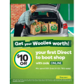 Woolworths - $10 Off First Direct to Boot Shop - Minimum Spend $100 (code)