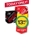 50% Off On Coca Cola &amp; Lift 24x375ml At Woolworths - 1 Day Offer 