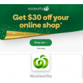 Woolworths - $30 Off Online Shop - Minimum Spend $220 (code)! 4 Days Only