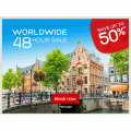 Hotels.com - Worldwide 24 Hour Sale: Up to 50% Off Hotel Booking + Extra 8% Off (code) 
