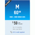Telstra - 60GB Unlimited Talk &amp; Text SIM Only BYO Plan for $59 per Month (Includes $10 Credit + 30GB Data)