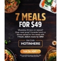 Youfoodz - 72 Hours Sale: 7 Meals for $49 (code)