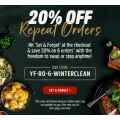 Youfoodz- 20% Off Orders + Free Delivery - Minimum Spend $49 (code)