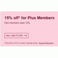 eBay - 3 Days Flash Sale: 15% Off for Plus Members &amp; 10% Off for Non Members on Everything - Minimum Spend $120 (code)