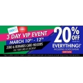 Lowes - 3 Day VIP Event Sale: 20% Off Everything [In-Store &amp; Online]