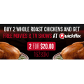 Red Rooster - Buy 2 Whole Roast Chickens for $20 and get a 2 month Free subscription to Quickflix