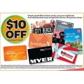Woolworths - Get $10 Off Your Next Shop When You Purchase Selected $50 Gift Cards (City Beach Australia, The Iconic,