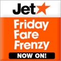 Jetstar Friday Fare Frenzy - Fares from $9, Fridays 4pm-8pm