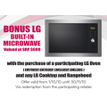 Bonus LG Built-In Microwave with LG Oven, Cooktop and Rangehood Purchase!