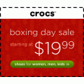 Crocs Boxing Day Sale - $19.99 shoes for women, men &amp; kids (up to 70% off)