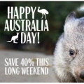 Taronga Zoo Australia Day Offer - 40% off full-priced adult and child tickets! Ends 26th Jan