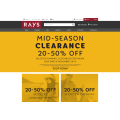 Mid-Season clearance 20-50% off selected camping and clothing@ Rays Outdoor