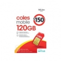 Coles Mobile 120GB Prepaid SIM $119 (Was $150) @ Coles