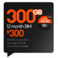 Boost Mobile - $300 Unlimited Talk &amp; Text 300GB Prepaid SIM 12 Months Plan $260 (Save $40)