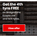 Bridgestone Australia - Get the 4th tyre FREE on Ecopia car and SUV