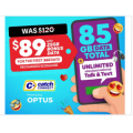 Catch Connect - Unlimited Talk &amp; Text 85GB 365 Day Mobile Plan, now $89 (Was $120)