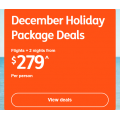 Jetstar - December Holiday Package Deals: Starting from $279/person