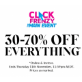 Hush Puppies - Click Frenzy Sale: 30%-70% Off Everything - In-Store &amp; Online