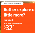 Jetstar - Domestic Fly Sale: Flights from $32 e.g. Adelaide to Melbourne $32 etc.