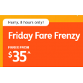 Jetstar - Friday Fares Frenzy: Domestic Flights from $35 eg. Sydney to Melbourne $35 etc.