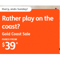Jetstar - Flight Flash Sale: Domestic Flights from $39 e.g. Sydney to Gold Coast $39 etc.