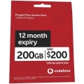 Officeworks - Vodafone $250 200GB Prepaid Starter Pack $125