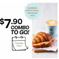 The Coffee Club - Ham &amp; Cheese Croissant + Small Takeaway Hot Coffee $7.9! Before 9 A.M (Every Tuesday)