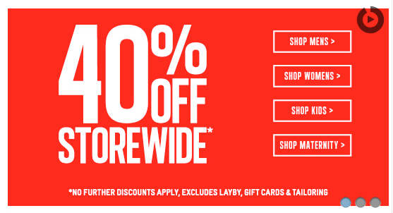 Jeanswest Boxing Day Sale - 40% off store wide | TopBargains